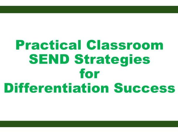 Strategies for Differentiation Success in your classroom for Special Education