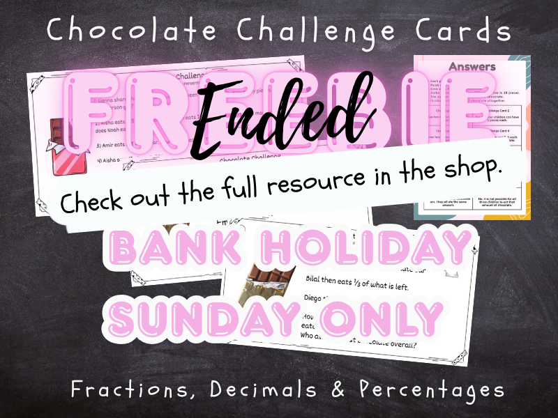 Chocolate Challenge Cards - Freebie has ended (This is a small sample only)