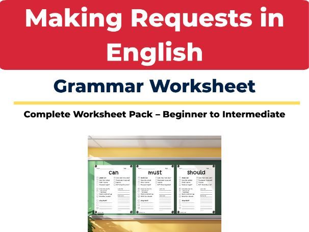 Making Requests in English Worksheet | ESL Speaking & Grammar Activity | Answers