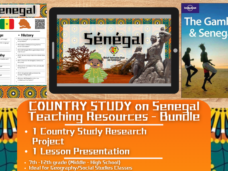 Country Study Teaching Resources - Senegal - Social Studies + Geography - Bundle
