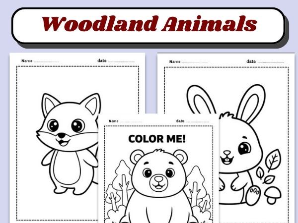 Woodland Animals Coloring Pages Forest Animals Coloring Sheets