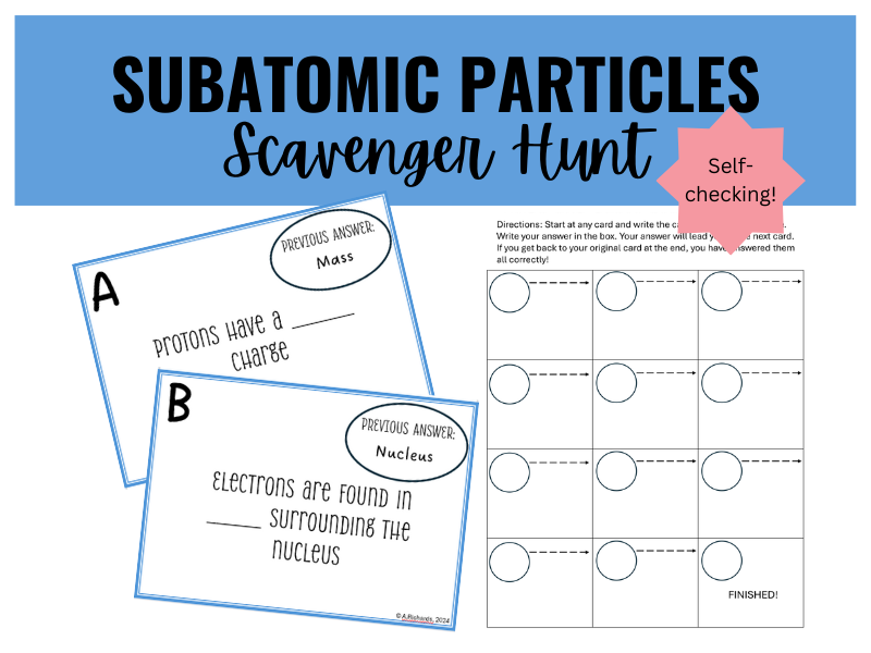 Subatomic Particles Scavenger Hunt