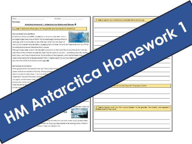 Antarctica’s Ice Shelves & Glaciers HWK 1