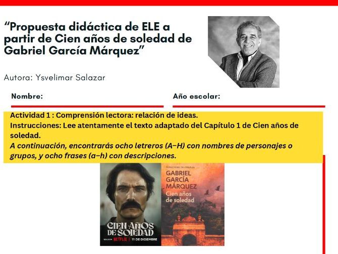 Cien Años de Soledad – Spanish Reading & Past Tenses A2–B1