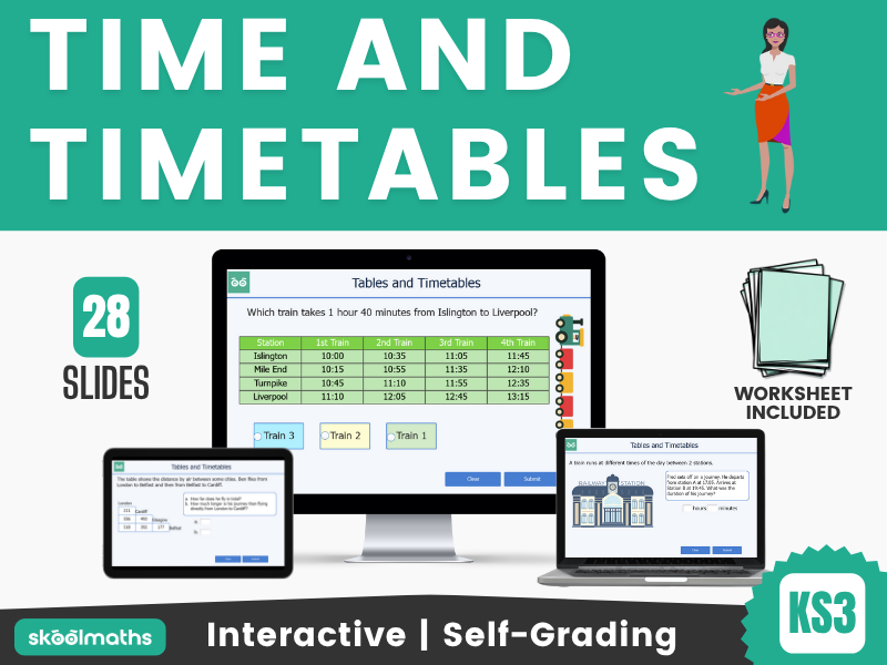 Time and Timetable | Reading Timetable | Year 7, Key Stage 3 Digital Maths Lesson