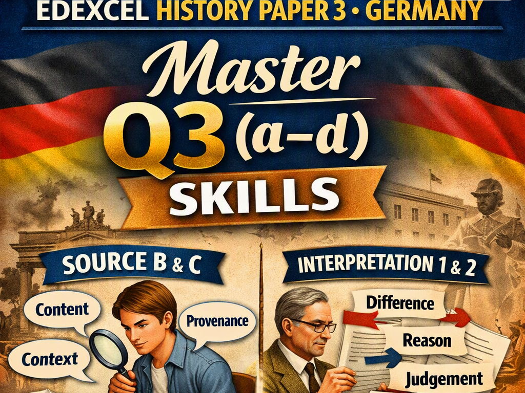 Edexcel GCSE - Weimar/Nazi Germany: Complete Exam Technique Bundle (5 workbooks + How To Write posters, 2025 Format)