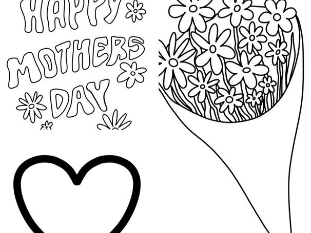 Mother’s Day bundle of colouring pages and make your own cards