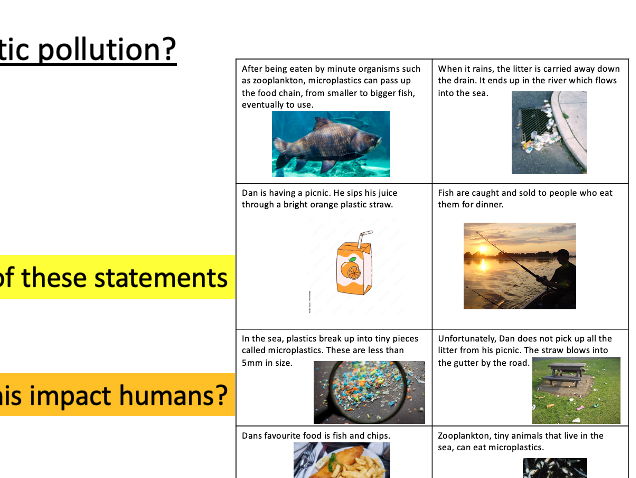 plastic pollution scheme of work- 5 lessons year 7 geography