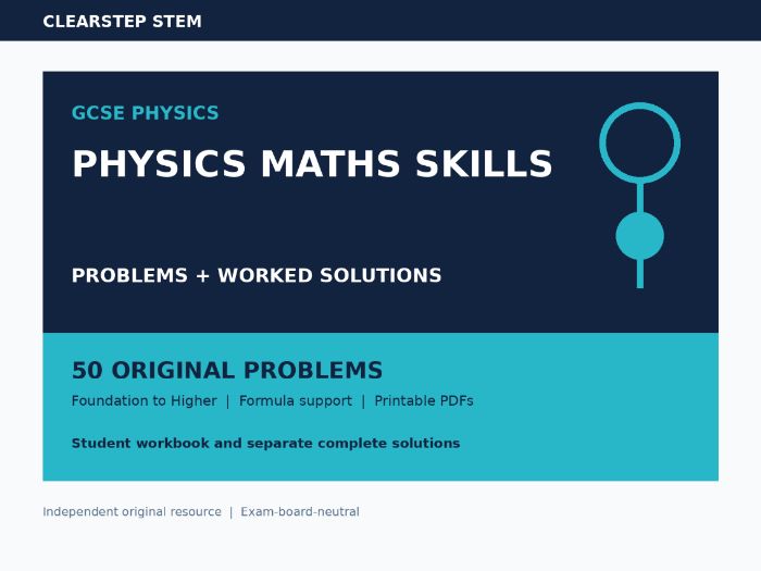GCSE Physics Maths Skills and Solutions