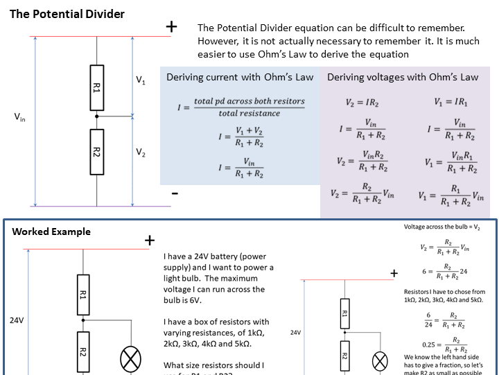 Potential Divider Revision Booklet