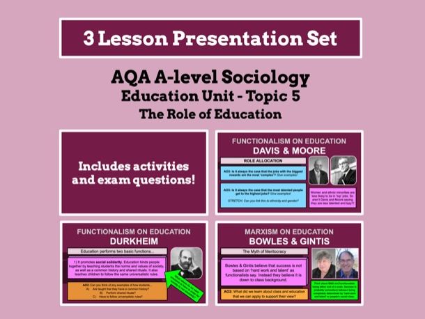 The Role of Education - AQA A-level Sociology - Education Unit - Topic 5