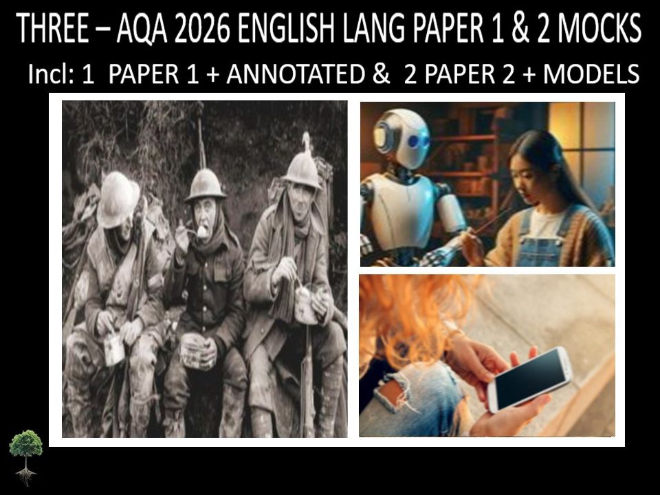 THREE - AQA PAPER 1 & 2 | 2026 FULL MOCKS | ANNOTATED | MODELS