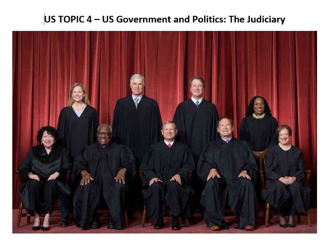 US Judiciary AQA A-level Politics SOW
