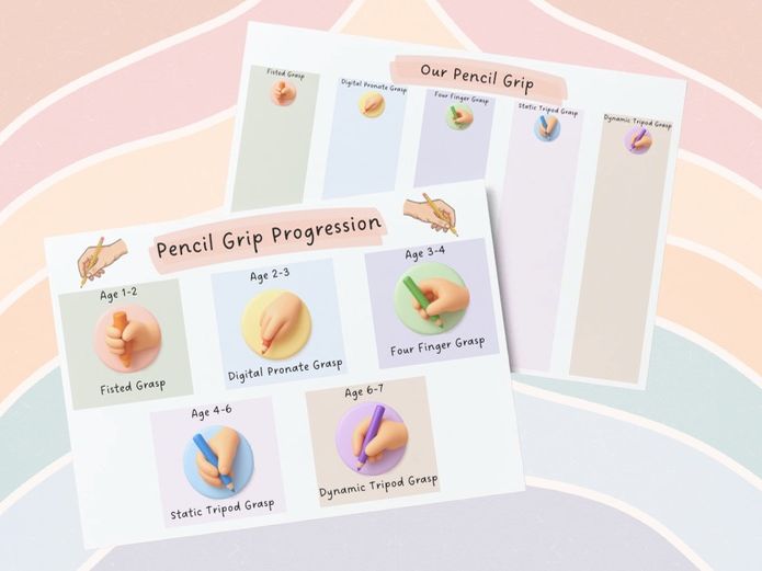 Display - Pencil Grip Poster & Recording Sheet