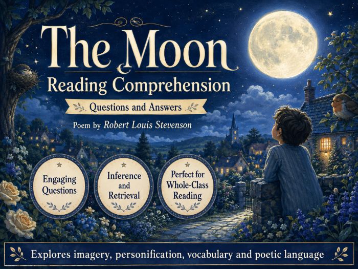 The Moon (Poem) - Comprehension - UKS2