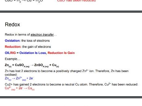 CIE IGCSE Coordinated Sciences C7: Chemical reactions