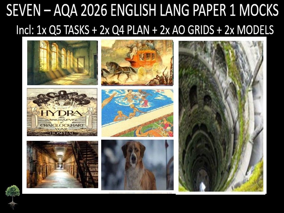 SEVEN - AQA PAPER 1 | 2026 FULL MOCKS | Q5 TASKS | Q4 PLAN | AO GRIDS | MODELS
