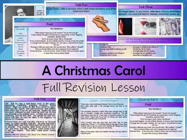 Christmas Carol - Full Revision PowerPoint (Several Lessons)