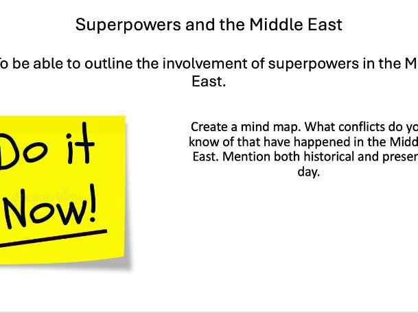 L19 Middle East - Edexcel IA2 Geo SuperPowers
