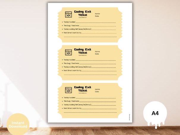 Computing Exit Tickets – Quick Lesson Plenary (FREE)