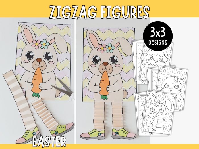 Zigzag Figures - Easter Craft for Kids