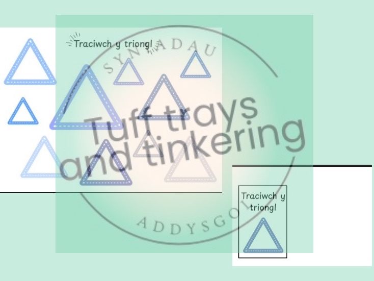 traciwch y triongl fine motor skills physicals development cymraeg curriculum for wales