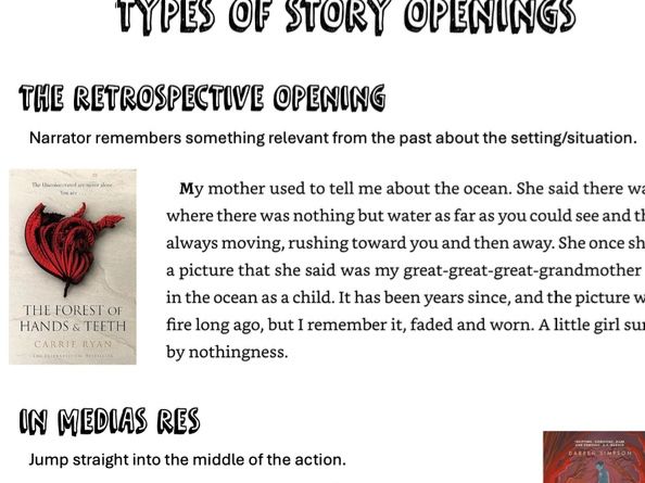 Types of story openings