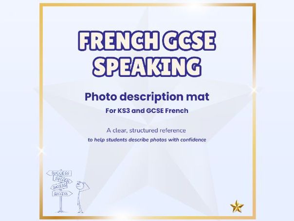 Photo description mat – French GCSE speaking (AQA)