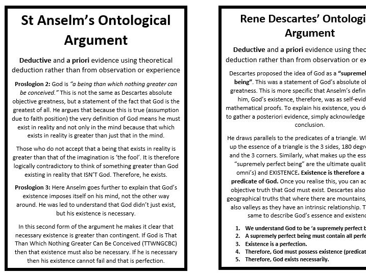 A Level Philosophy Eduqas AQA OCR Revision Teaching Resources