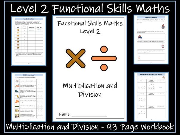 Functional Skills Maths - Level 2 - Multiplication and Division Workbook