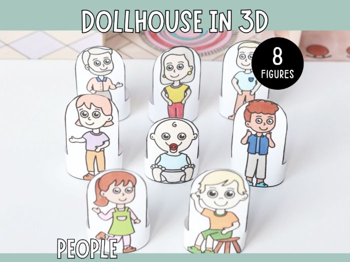Dollhouse in 3D Craft - People