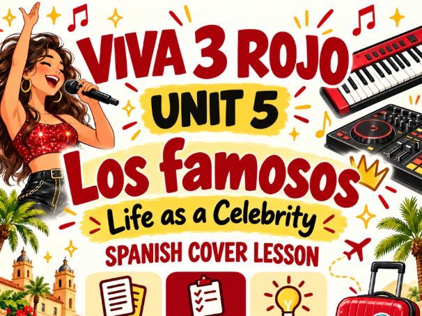KS3 Spanish Cover Lesson | Viva 3 Rojo Module 1 Unit 5 | Los famosos