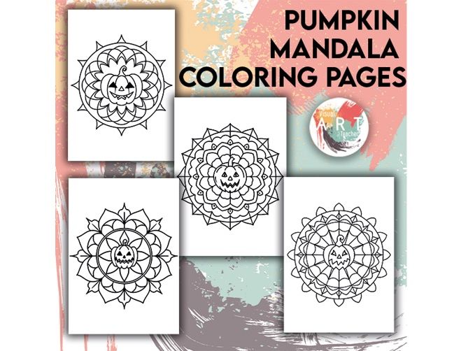 Halloween Pumpkin Mandala 22 Colouring Pages