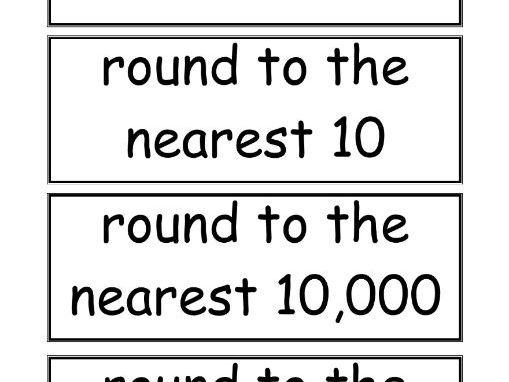 Y5 Place Value Vocabulary