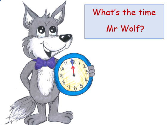 What's the time Mr Wolf? Display and activity images
