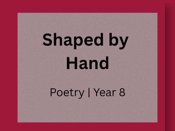 Pottery — Poetry Lesson | Identity & Formation | Year 8 (KS3)