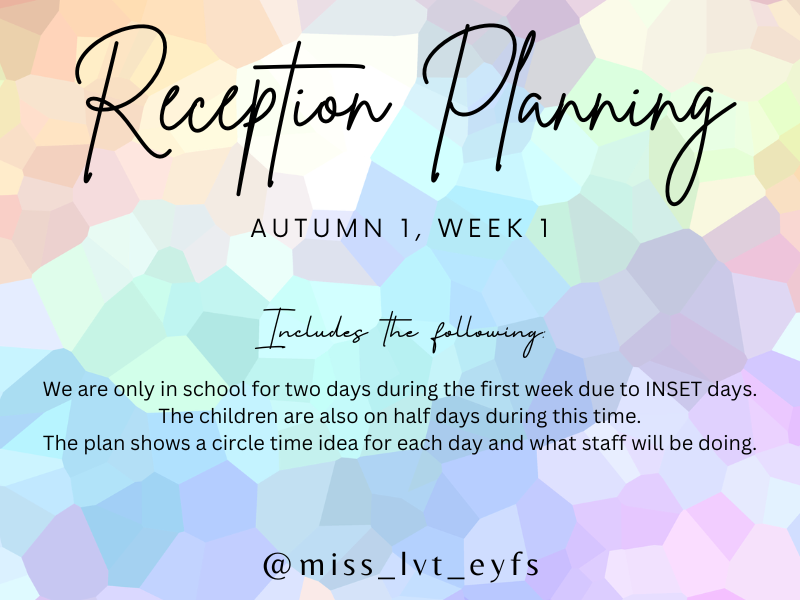Reception Planning 26-27, Autumn 1, Week 1