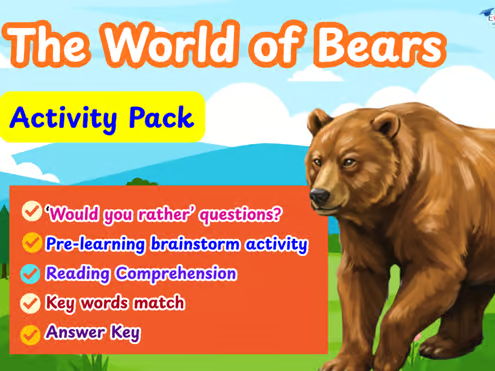 Bears Activity Pack | Fun ‘Would You Rather’, Nonfiction Reading & Key Word Match | KS1, KS2 |