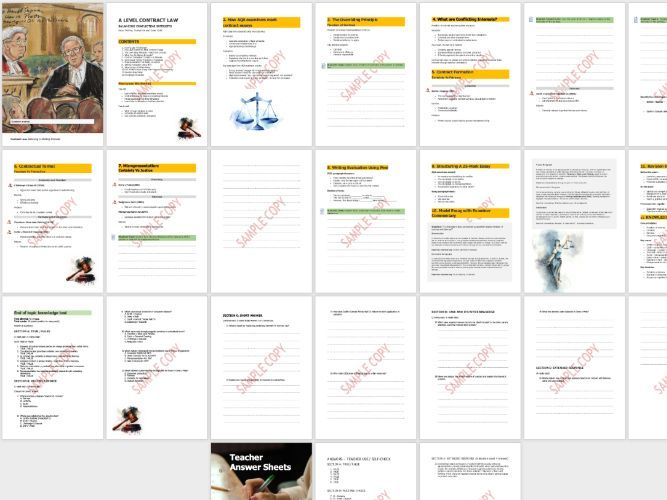 AQA Law: Balancing Conflicting Interests (Essay Guidance) (Free Version)