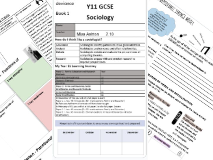 GCSE Crime and Deviance work booklet