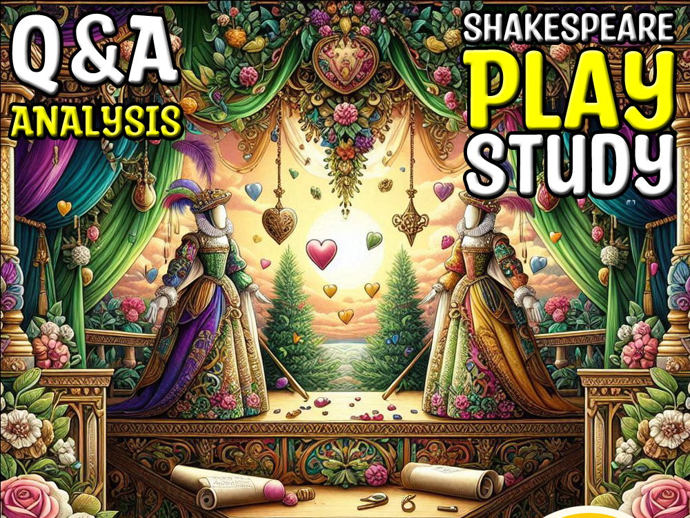 Shakespeare 5 Comedies : Q&A Analysis Shakespeare Sub Plan