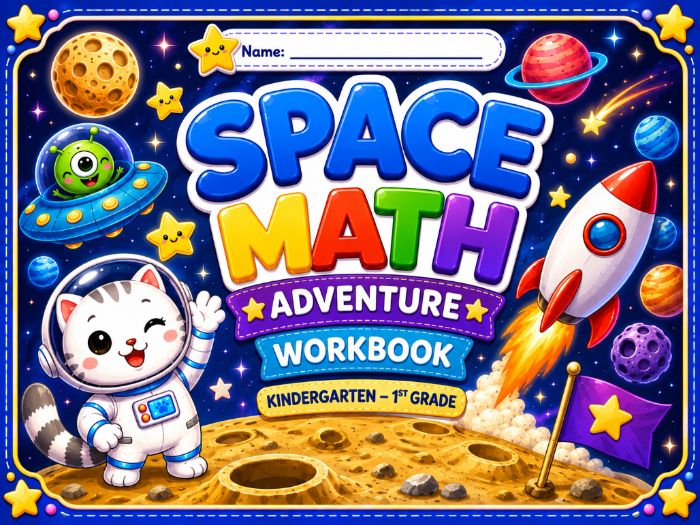 Space Math Worksheets Kindergarten & 1st Grade | Addition, Subtraction & Number Sense