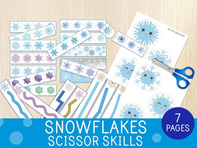 Snowflakes Cutting Practice Activities