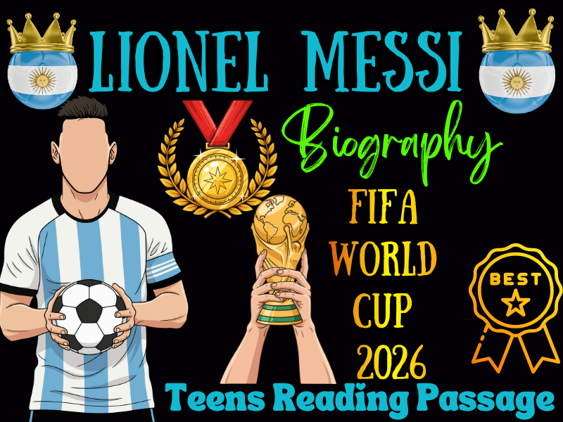 FIFA World Cup 2026 Lionel Messi Ultimate Biography Reading Passage for Teens