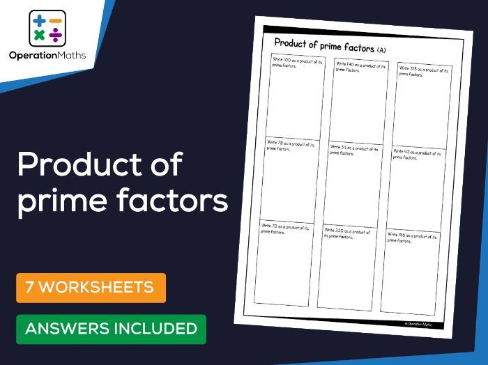 Product of prime factors