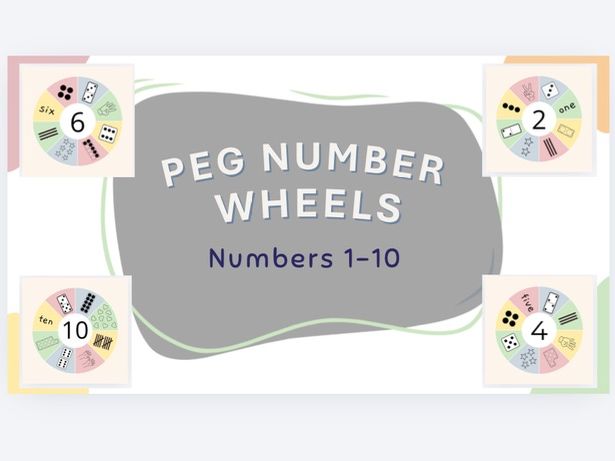 Peg Number Wheels 1-10