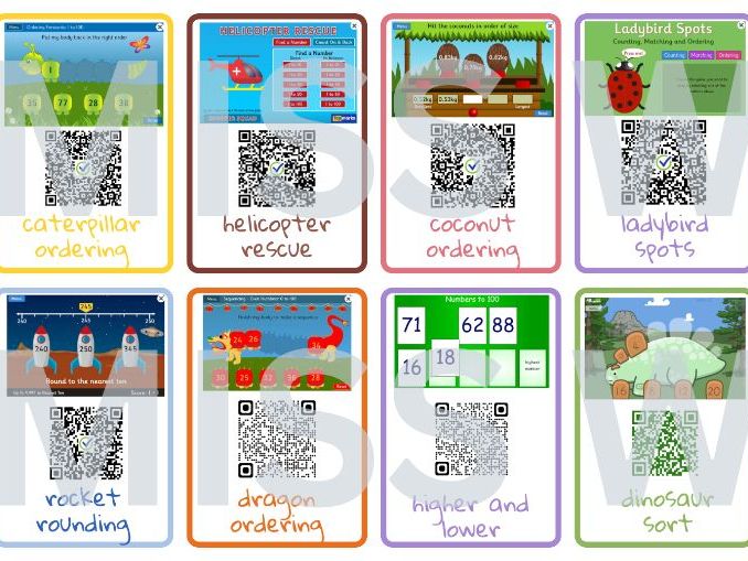 Ordering and Sequencing Games QR Codes