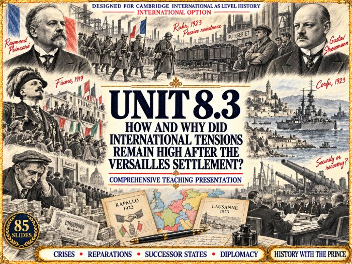 International Tensions after Versailles | Cambridge AS History 9489 | Unit 8.3