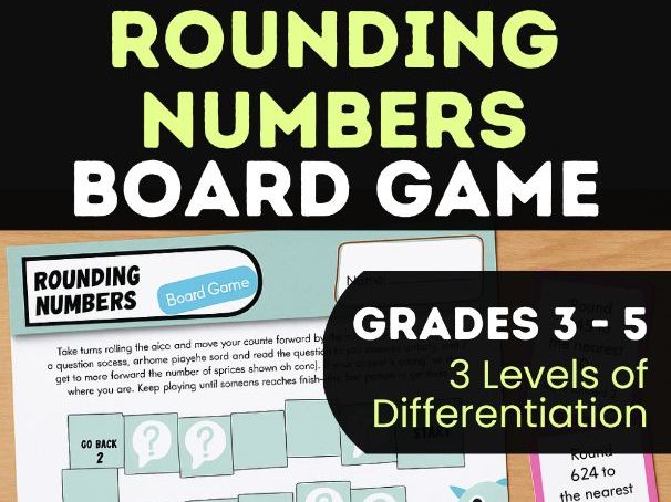 Rounding Numbers Board Game | KS2 Maths | Nearest 10, 100, 1,000 and Decimals