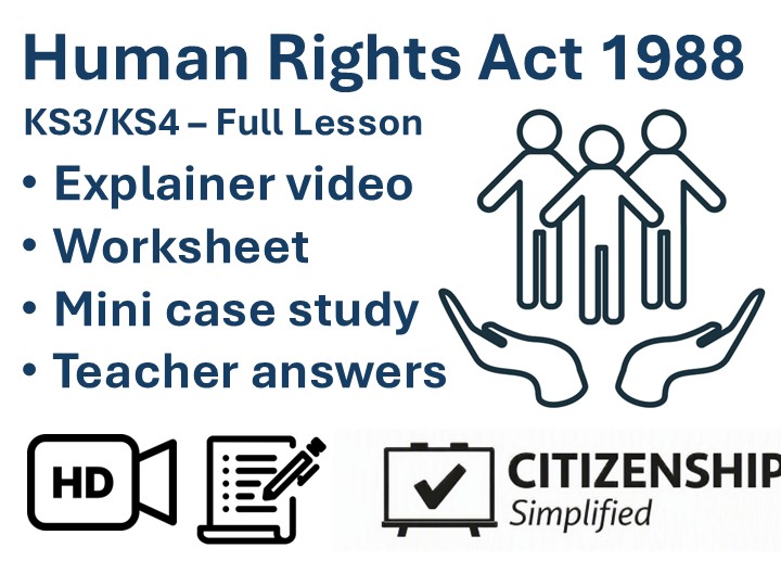 Human Rights Act 1998 KS3-KS4